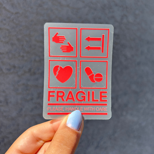 Clear Waterproof Vinyl Sticker 2.5x3"
