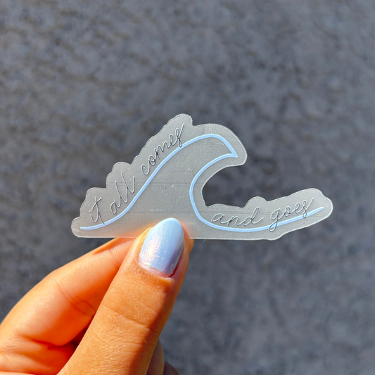 Clear Waterproof Vinyl Sticker 3x1.5"