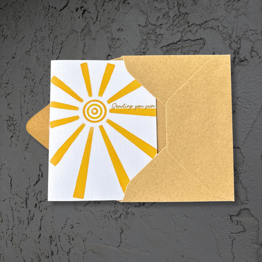 Sending you sun - Sympathy Card